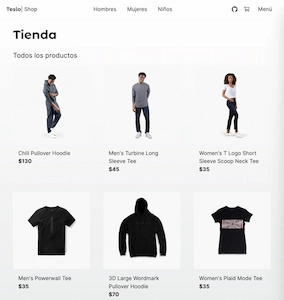 TesloShop E-Commerce