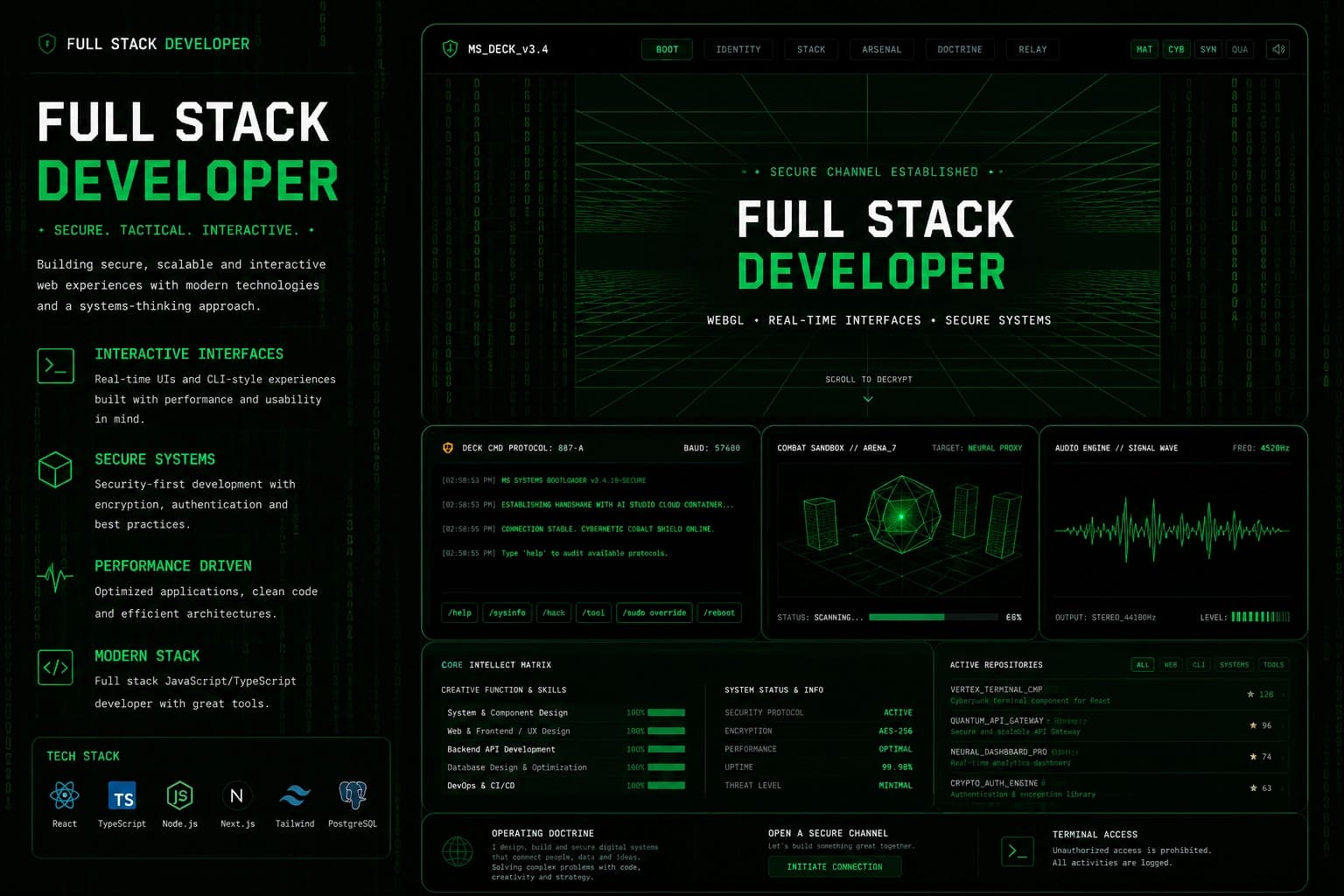 Interactive Developer Portfolio